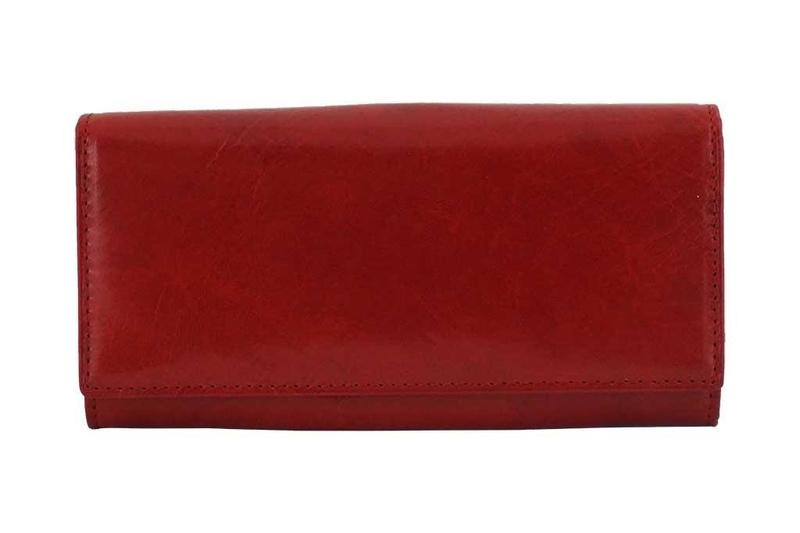 Skórzany portfel damski - Granatowy