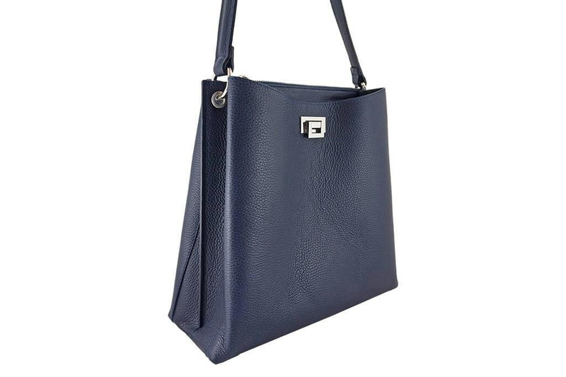 Duże torby damskie skórzane - Barberini's - Granatowa