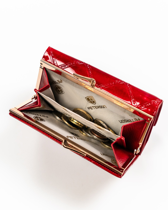 Skórzany damski portfel Peterson PTN 55020-PLT