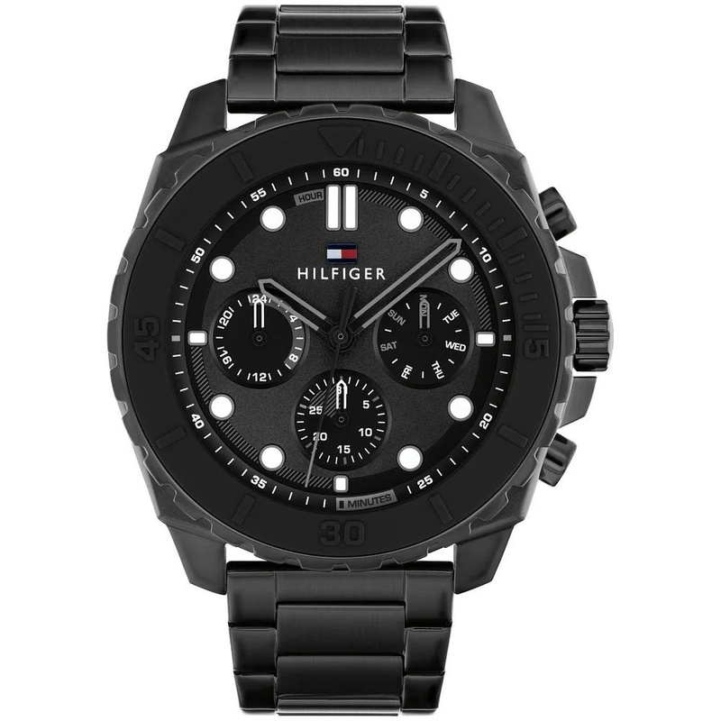 Zegarek TOMMY HILFIGER 1710690. Kwarcowy, Kolor czarny. Mężczyzna.