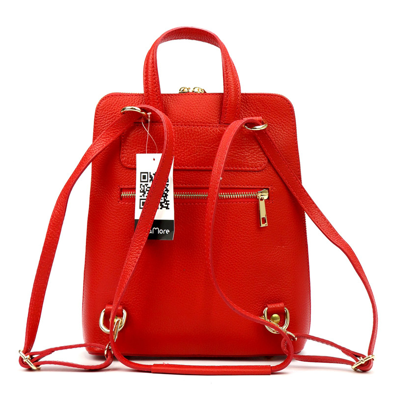 Miejski damski plecak MiaMore skórzany torebka na ramię z kieszeniami 