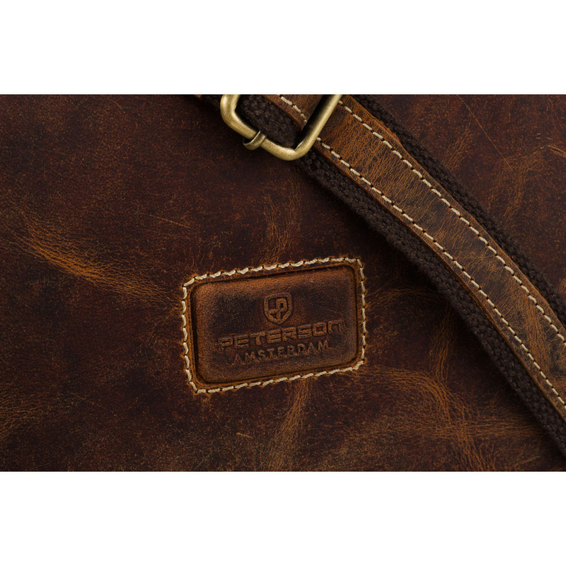 Saszetka męska z naturalnej skóry Peterson PTN 015-TMH