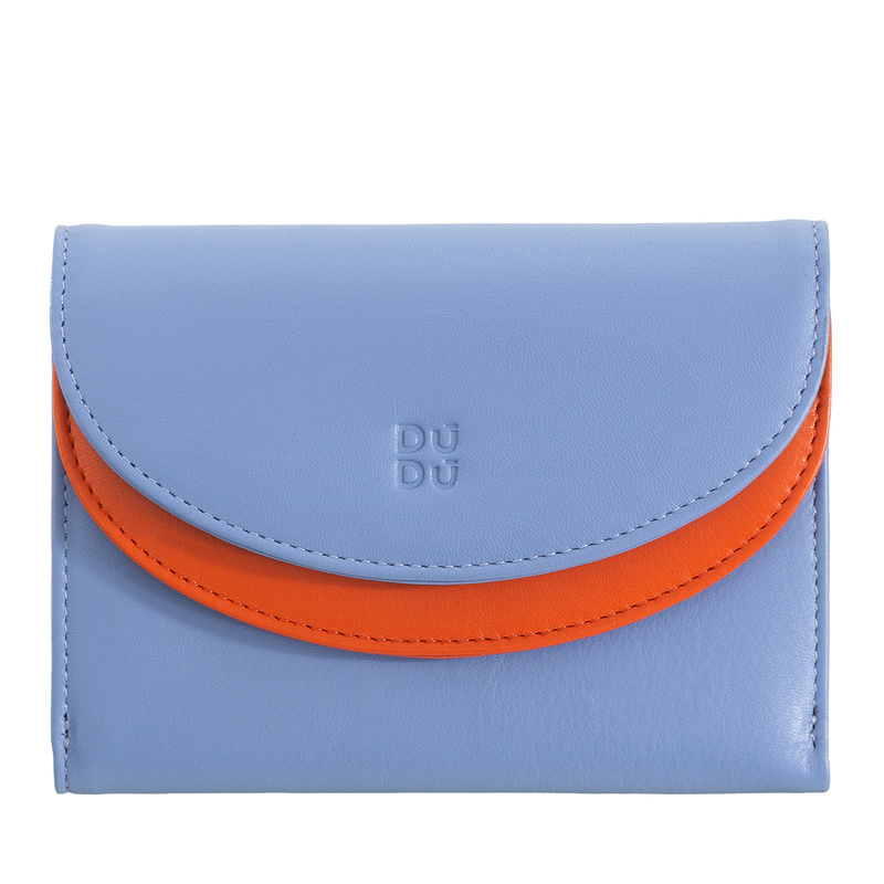 DUDU mała damska portmonetka skóra naturalna kompaktowy portfel