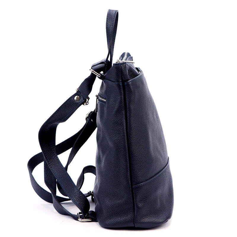 Luka Skórzany damski miejski plecak na ramię z kieszeniami pojemny