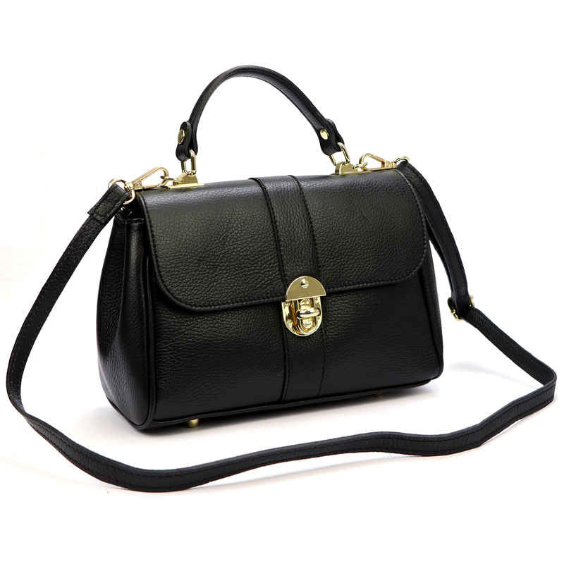 Luka Skórzana damska listonoszka z paskiem z organizerem torebka do ręki