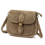 Luka Klasyczna Zamszowa damska listonoszka skórzana przez ramię z kieszenią