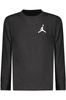 KOSZULKA JORDAN Z DŁUGIM RĘKAWEM DLA DZIECI, CZARNA