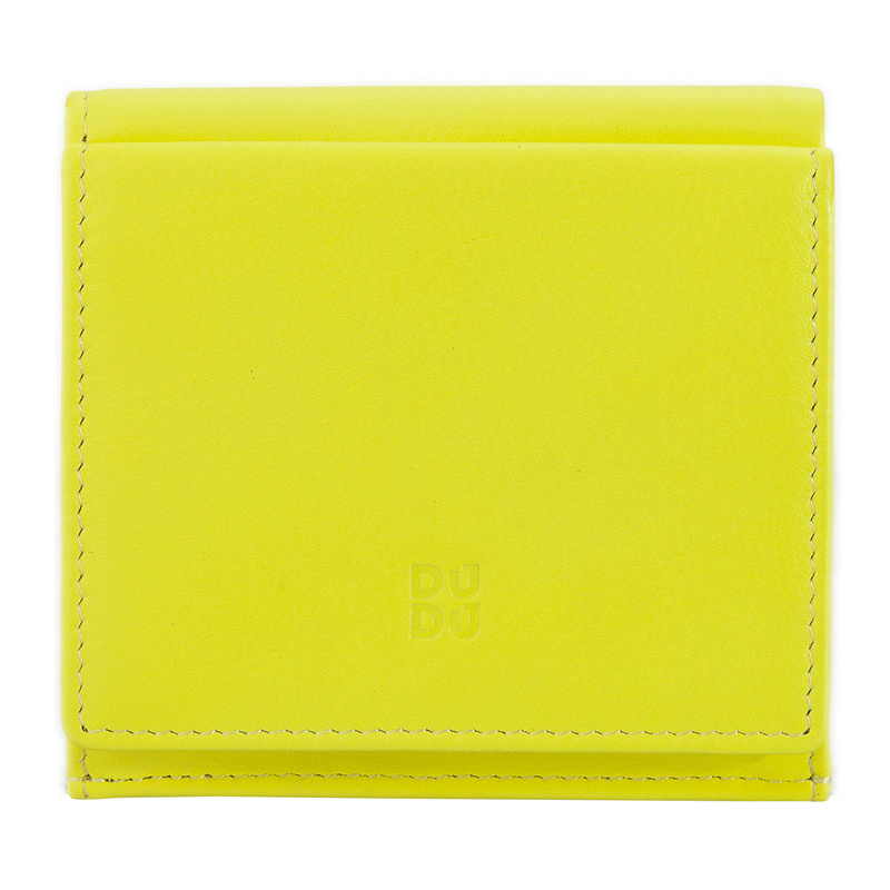 DuDu portmonetka portfel skóra naturalna Mała kontrastujące kolory RFID