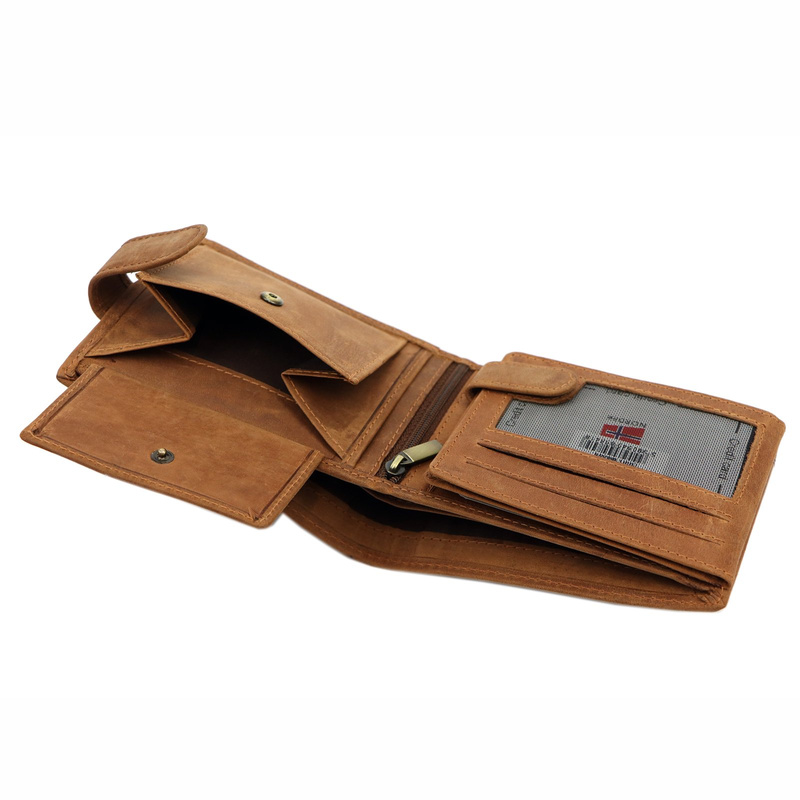 Nordee poziomy portfel skóra naturalna męski rozbudowana portmonetka