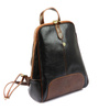 Florence Miejski Damski plecak skóra naturalna z kieszeniami na suwak