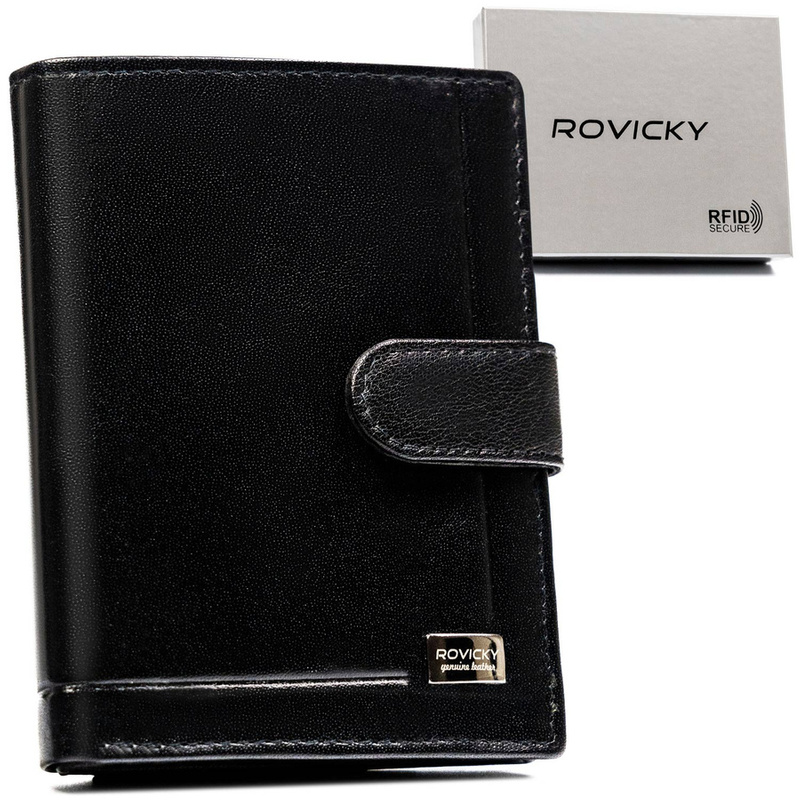 Elegancki portfel męski z ochroną RFID od Rovicky