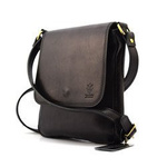 Piękna klasyczna skórzana listonoszka damska