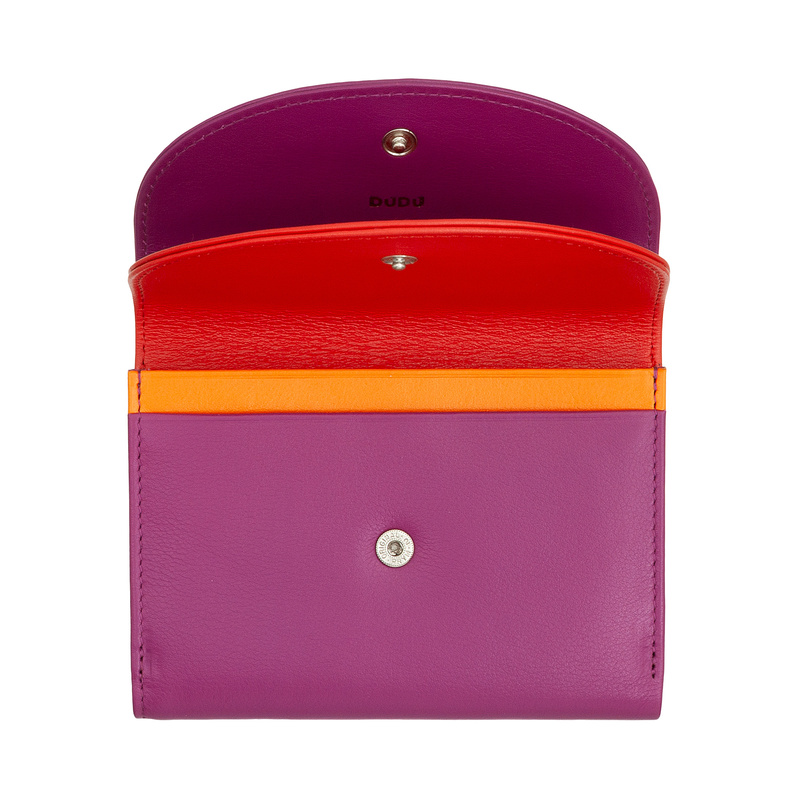 DUDU mała damska portmonetka skóra naturalna kompaktowy portfel