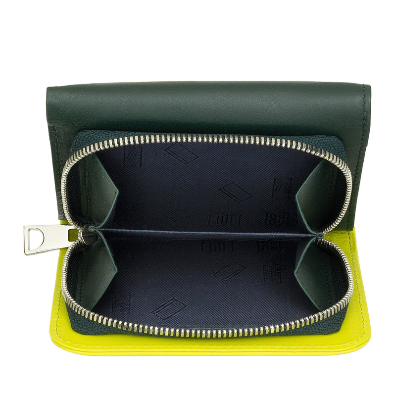 DUDU Damski portfel skóra naturalna na zatrzask minimalistyczny zgrabny