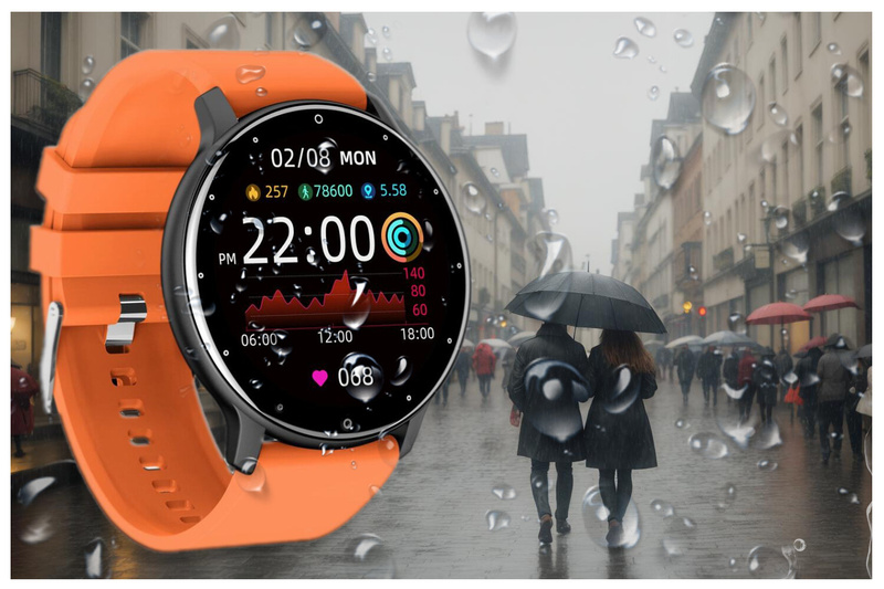 SMARTWATCH UNISEX GRAVITY GT1-10 - PULSOMETR, WŁASNE TARCZE (sg015j)