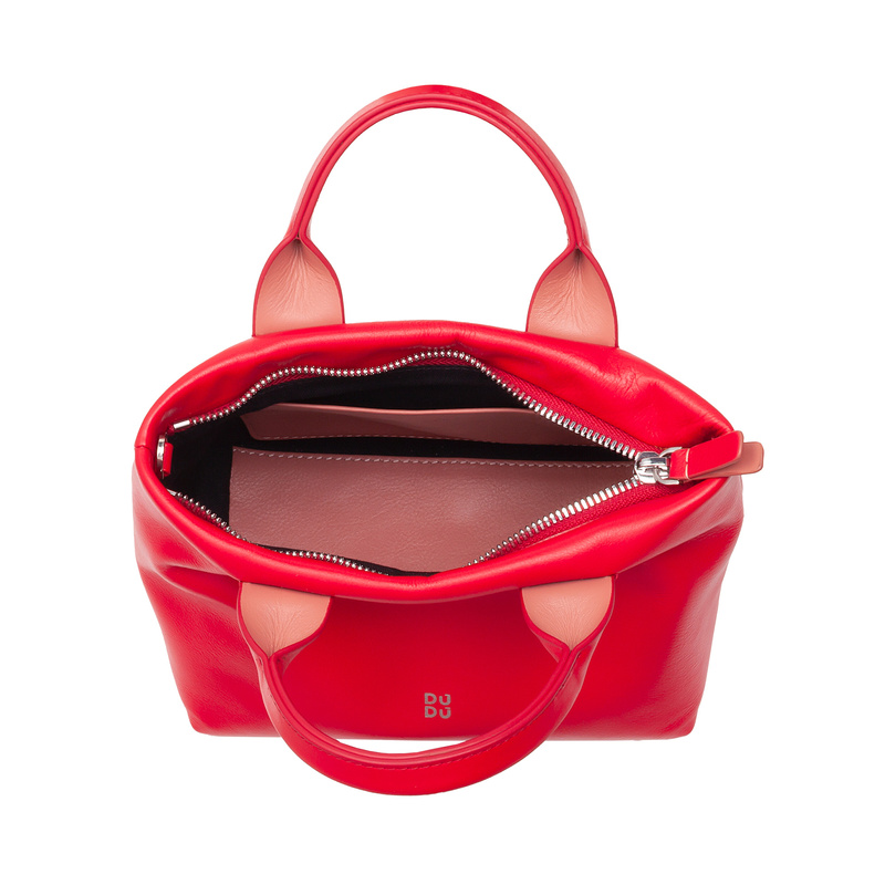 DUDU Mini torebka do ręki damska z łańcuszkiem listonoszka skóra naturalna