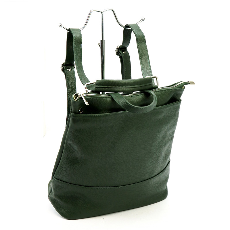 Luka Skórzany damski miejski plecak na ramię z kieszeniami pojemny