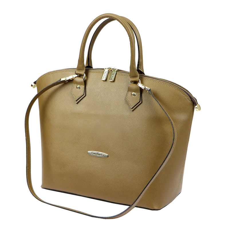 Duża Damska torebka na ramię shopperbag ze skóry naturalnej Pierre Cardin