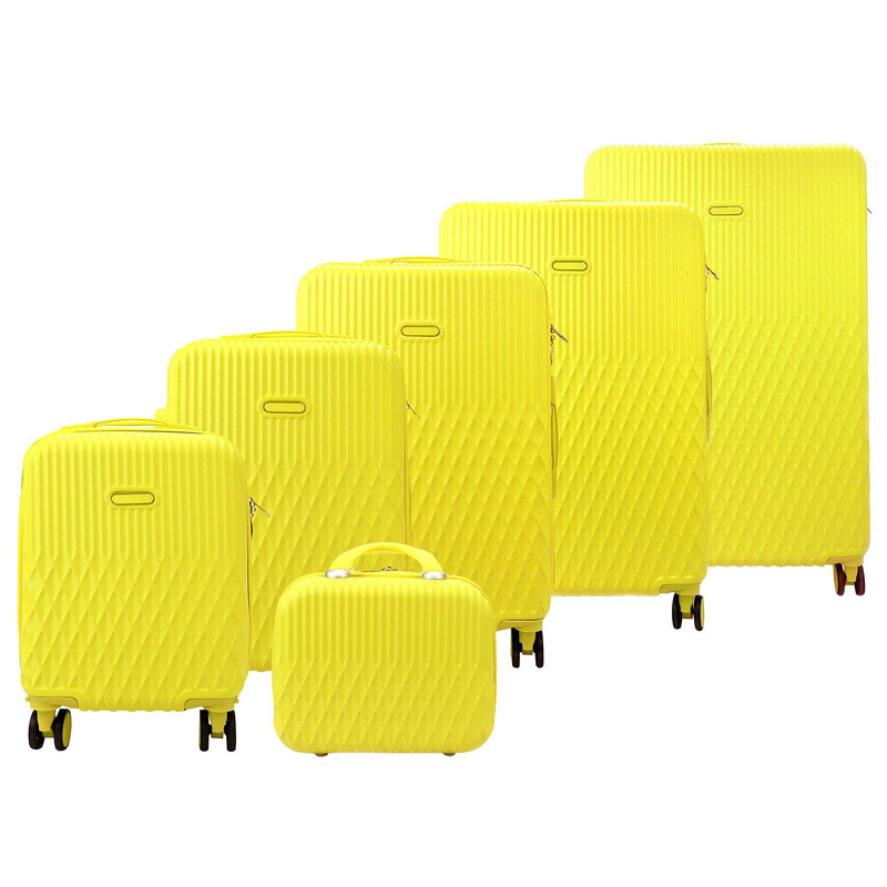 Leonardo da Vinci zestaw 5 walizek na kółkach ABS z kosmetyczką podróżną