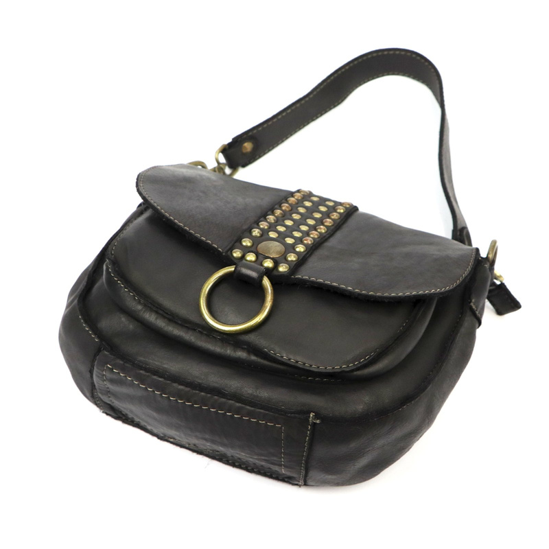 Stylowa Listonoszka damska skórzana ma magnes z dżetami torebka na ramię