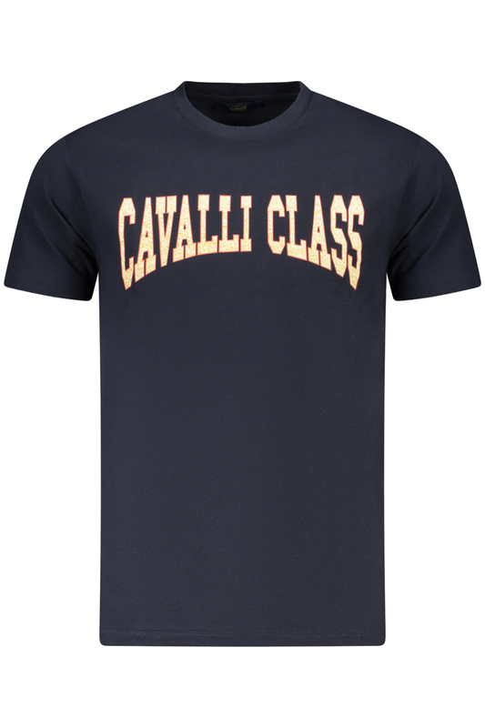 KOSZULKA Z KRÓTKIM RĘKAWEM CAVALLI CLASS MĘSKA NIEBIESKA