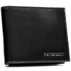Portfel męski ze skóry naturalnej w czarnym kolorze wyposażony w system RFID, w zestawie z brelokiem - Peterson