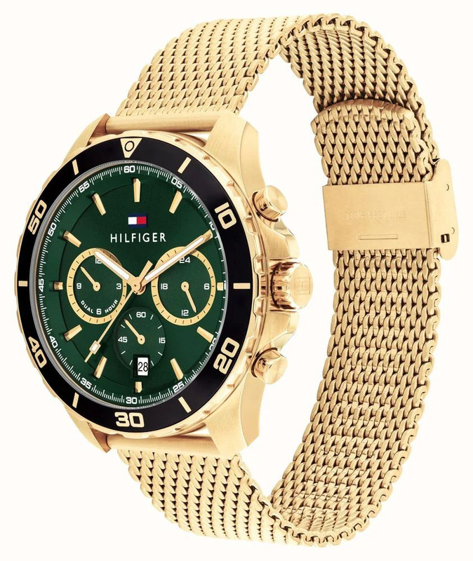 Zegarek TOMMY HILFIGER 1792093. Kwarcowy, Kolor zielony. Mężczyzna.