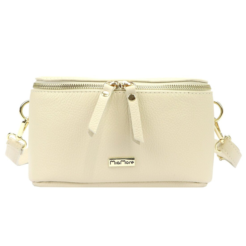 MiaMore Damska nerka saszetka przez ramię skóra naturalna miejska