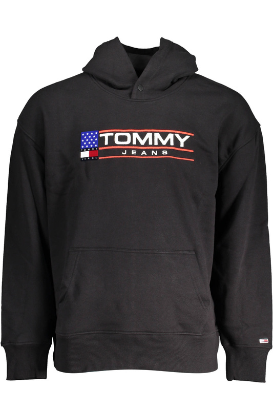 BLUZA TOMMY HILFIGER BEZ ZAMKA CZARNA MĘSKA