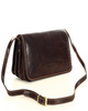 Włoska skórzana torebka listonoszka damska classic big - MARCO MAZZINI brąz caffe