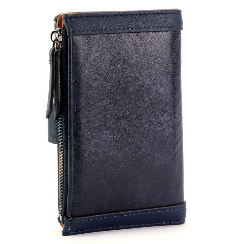 Eslee Duży Portfel Damski Podłużny Pionowy Skóra Eko Na Zatrzask