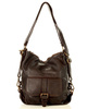 Torba skórzana dla wymagających z opcją plecak old school leather bag - MARCO MAZZINI ciemny brąz caffe