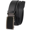 Pasek męski skórzany klamra automat czarny Beltimore A08 : Kolory - czarny, Rozmiar pasków - r.115-130 cm