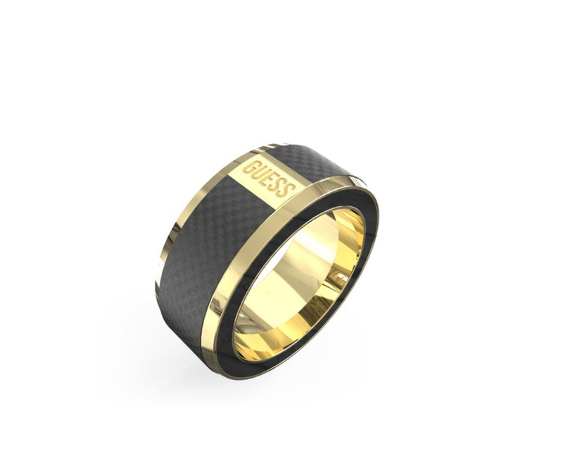 Biżuteria GUESS JUMR04048JWYG. Pierścionek, Kolor czarny. Mężczyzna.