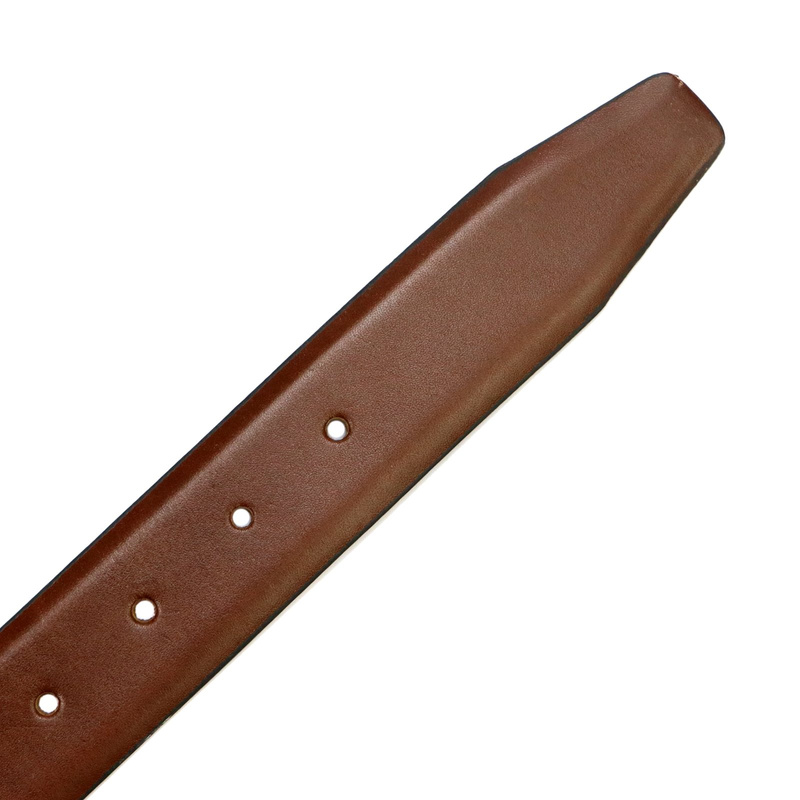 VerMari męski pasek do spodni skóra naturalna klasyczna srebrna klamra