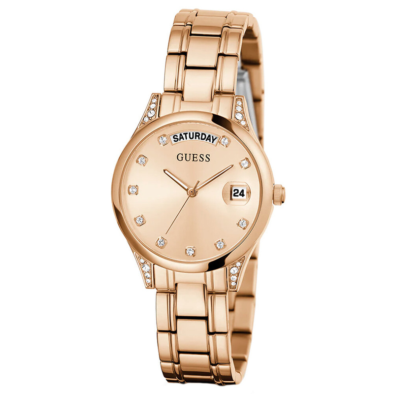 Damski zegarek z datownikiem elegancki marki GUESS