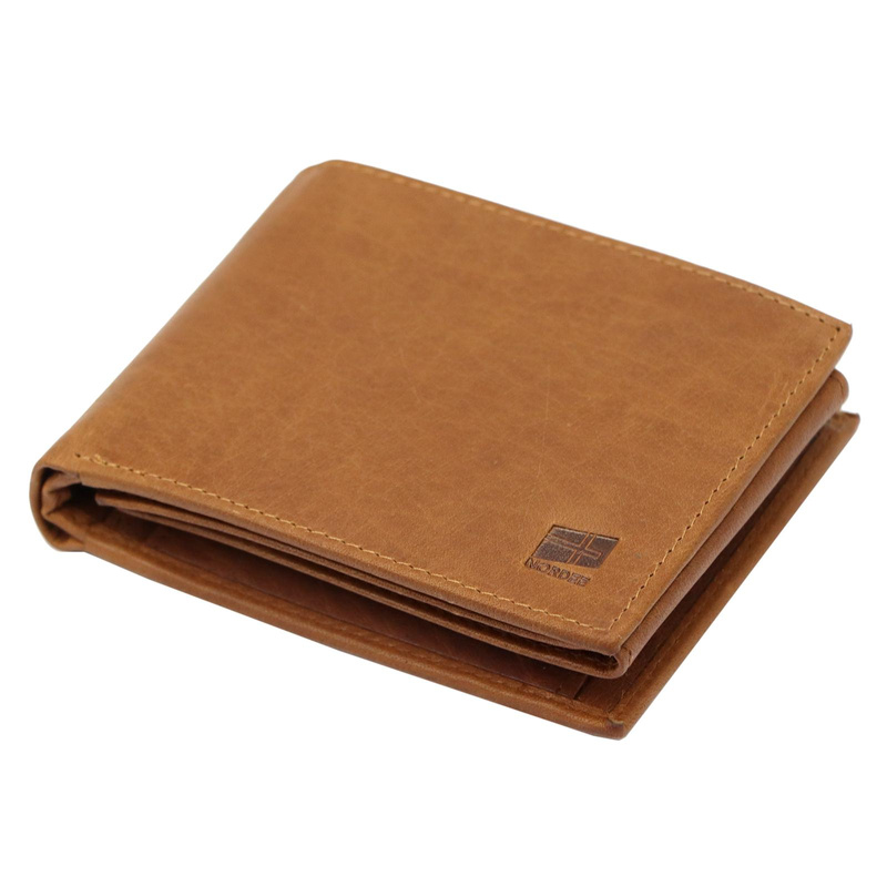 Nordee męski poziomy portfel skóra naturalna kompaktowy i pojemny