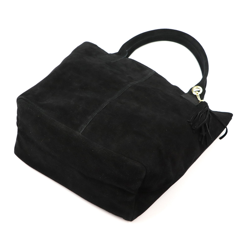 Vera Pelle zamszowa damska shopperbag skóra naturalna torebka na ramię