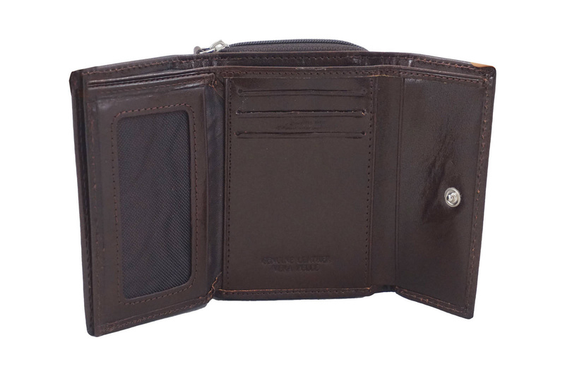 Barberinis - portfel skórzany damski - Brązowy ciemny