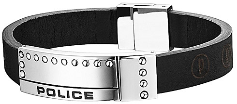 JEWELER'S POLICE PJ24643BLB01L. Bransoletka, Kolor czarny. Mężczyzna.