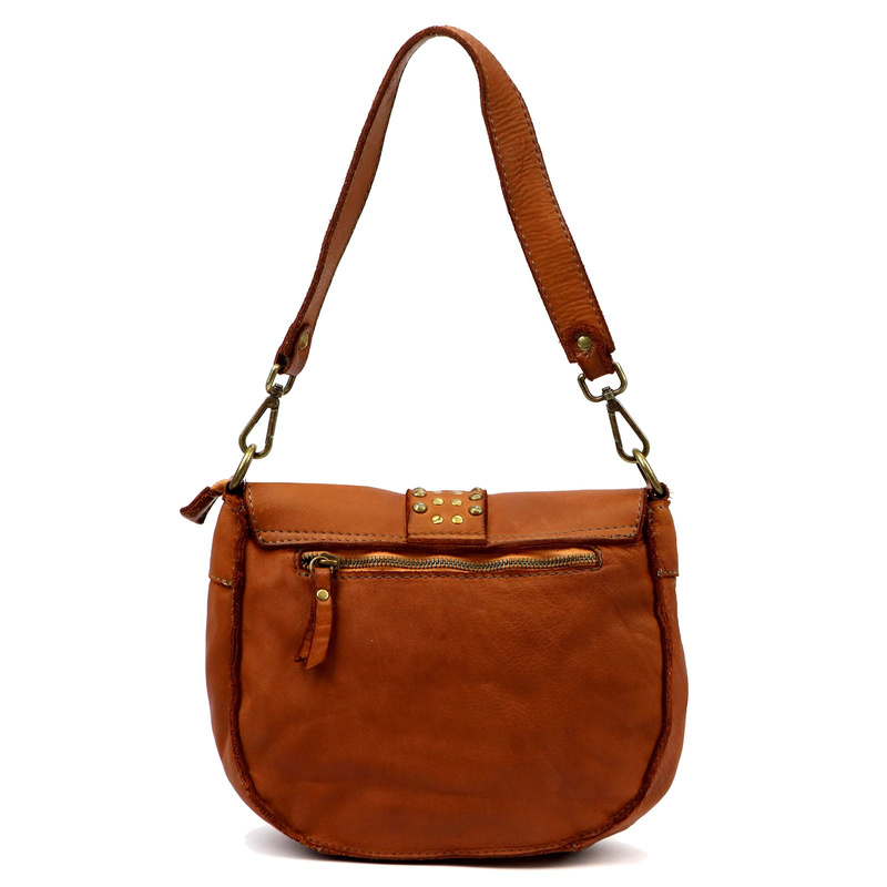 Stylowa Listonoszka damska skórzana ma magnes z dżetami torebka na ramię