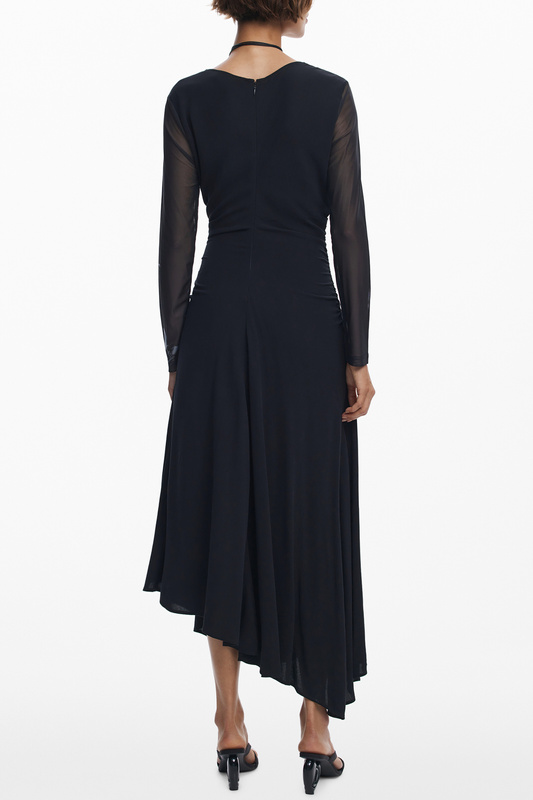 D�UGA CZARNA SUKIENKA DAMSKA DESIGUAL