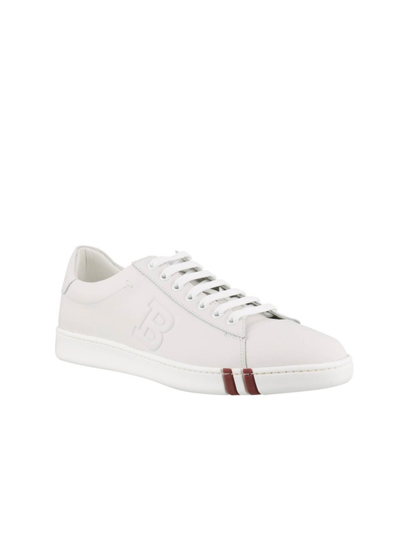 Męskie sneakersy Bally 6234604 ze skóry cielęcej białe