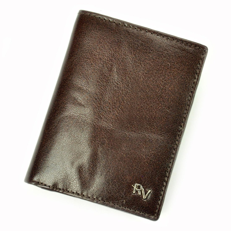 Skórzany męski klasyczny portfel z RFID od Rovicky