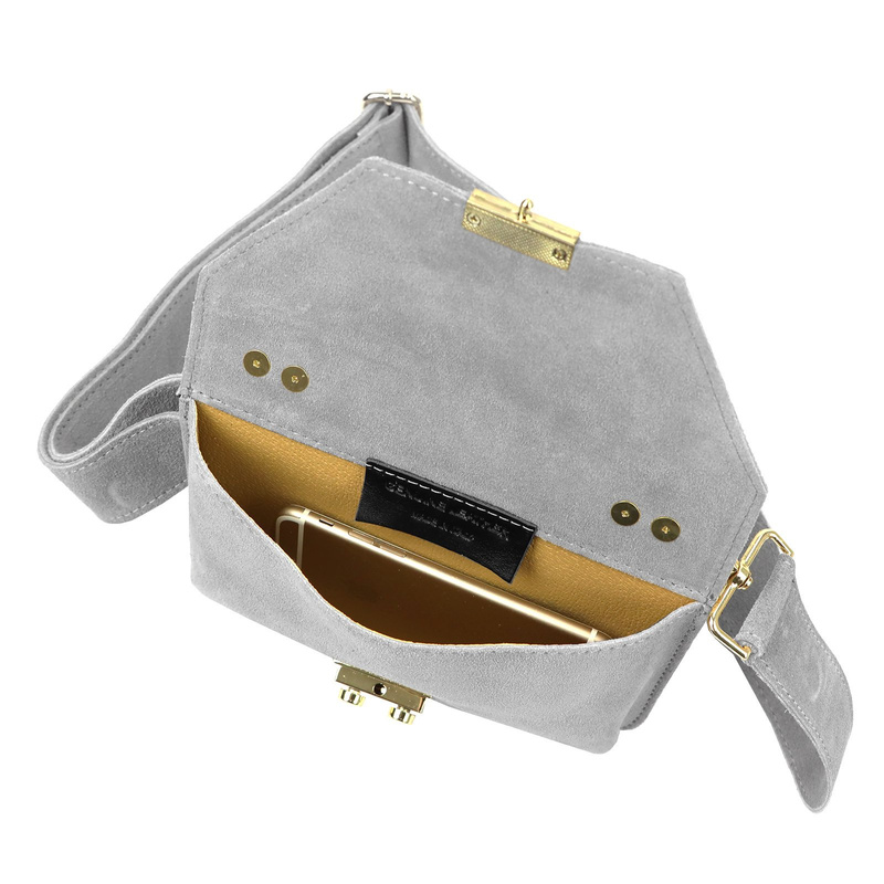 Miejska Zgrabna damska listonoszka zamszowa torebka przez ramię Luka