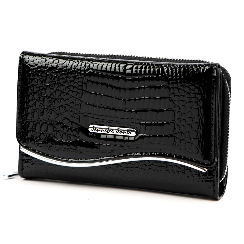 Jennifer Jones damski portfel skórzany wzór skóra krokodyla portmonetka