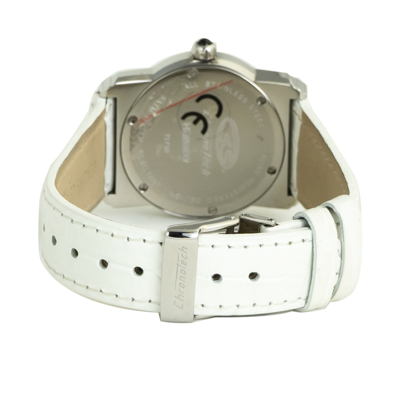 Zegarek CHRONOTECH CT7279M-06. Kwarcowy, Kolor biały. Kobieta.