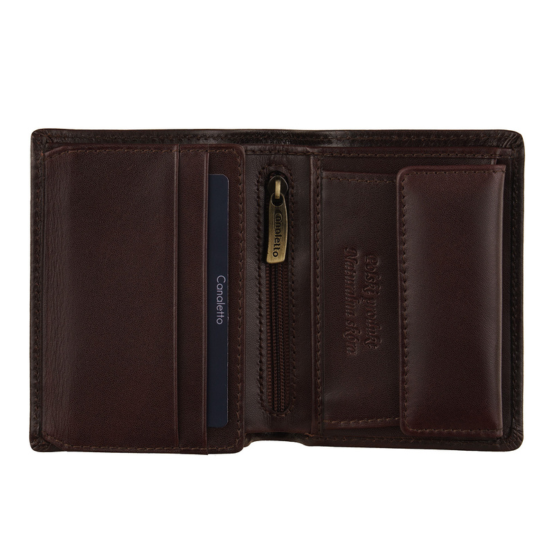 Portfel męski Canaletto ze skóry garbowanej roślinnie PM1104s160RFID GR