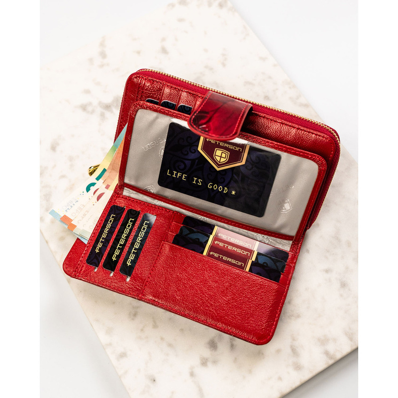 Skórzany damski portfel Peterson PTN 76116-BF