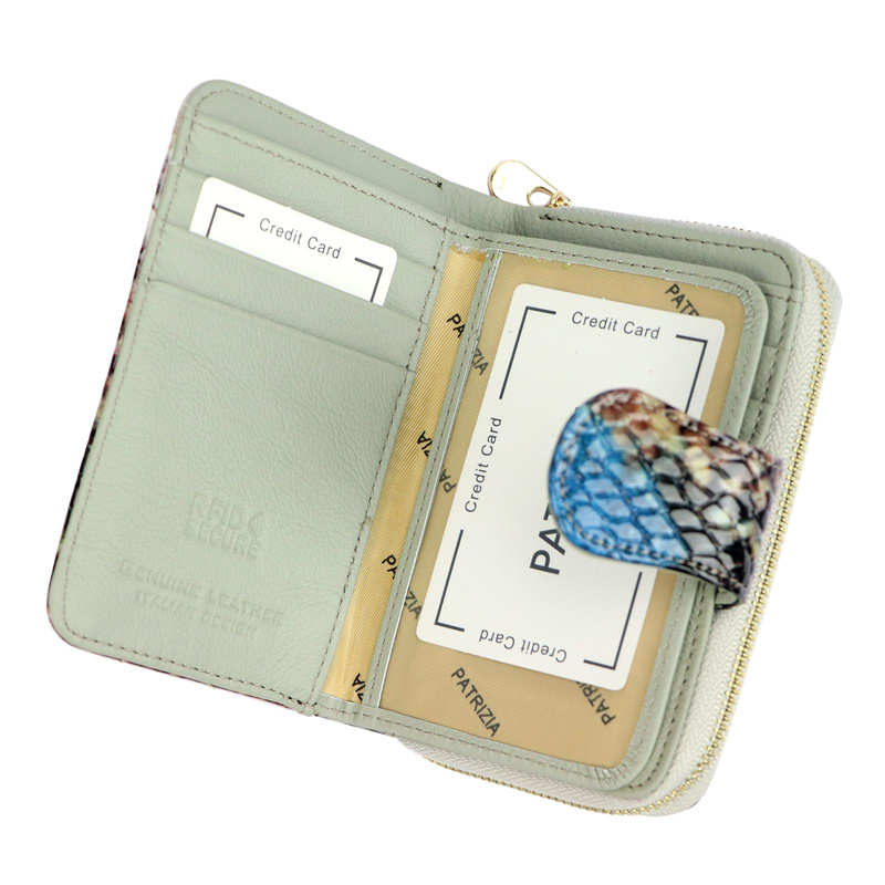 PATRIZIA damski portfel skóra naturalna pionowa portmonetka system RFID